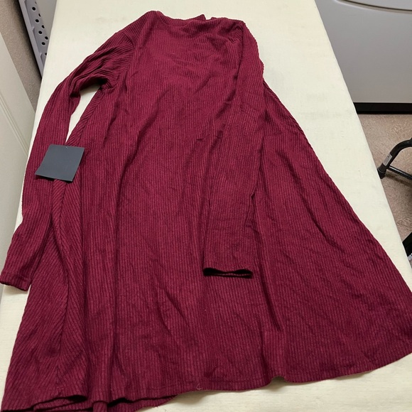 NWT Lulus XS Sweet Comfort Burgundy swing dress - Picture 7 of 11
